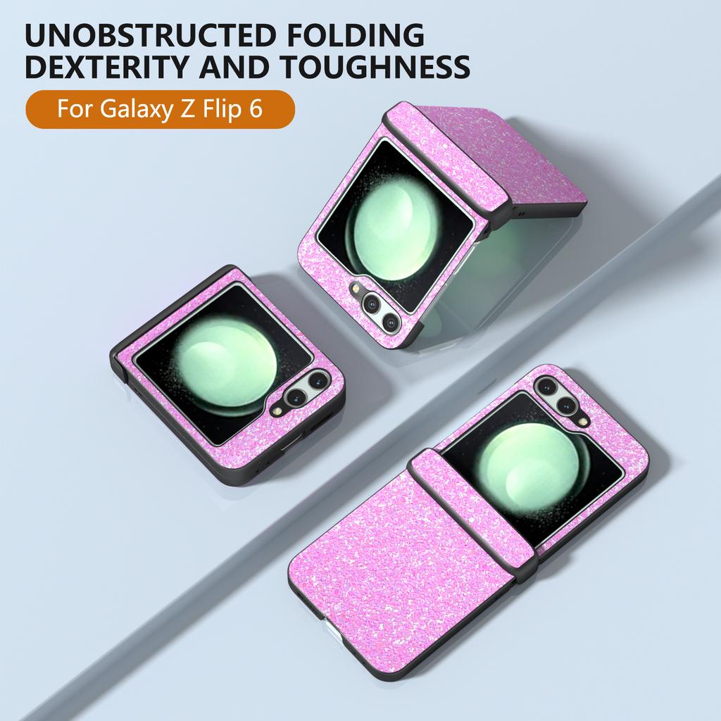 For Samsung Galaxy Z Flip7 FE 5G/Z Flip6 5G Easy Folding Wholesale Phone Case PC+PU Leather Phone Shell