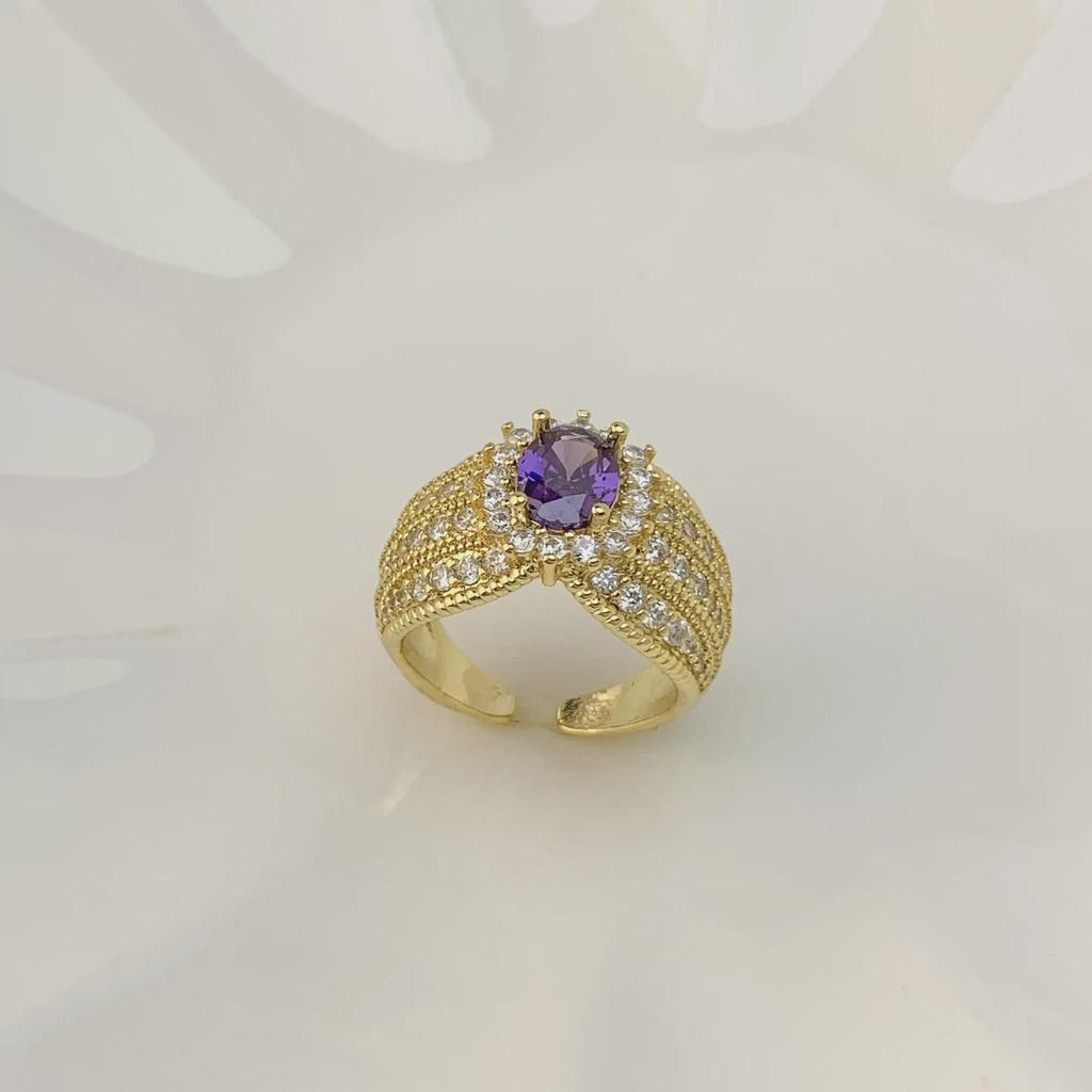 Vintage Brass & Zircon Light Luxury Women's Ring, Niche Design Zircon Bracelet, Retro & Elegant Style.