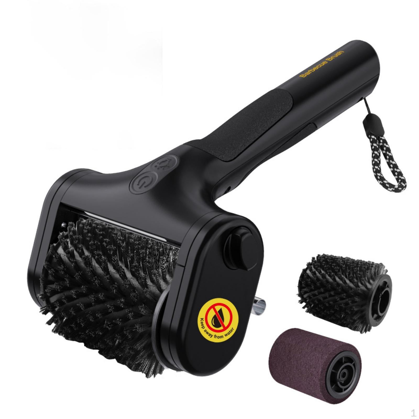 Illuminated Grill Brush HeatResistant Electric Quiet Barbecue Cleaner for Double Head
