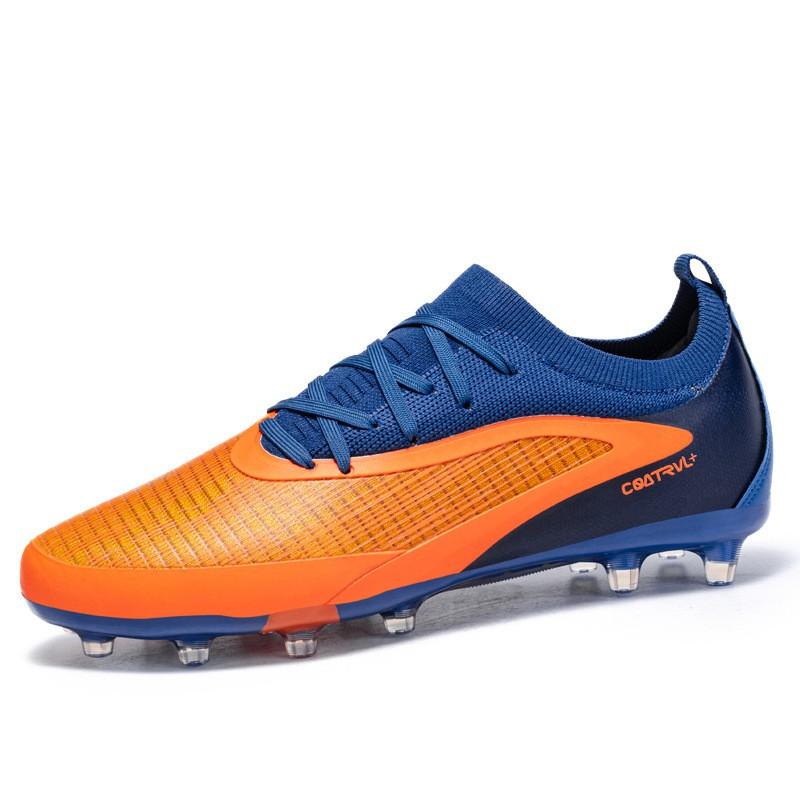 Youth Soccer Cleats Boys Girls Kids Low-Cut AG Studs Rubber Sole PU Fabric Upper Durable Training Football Shoes