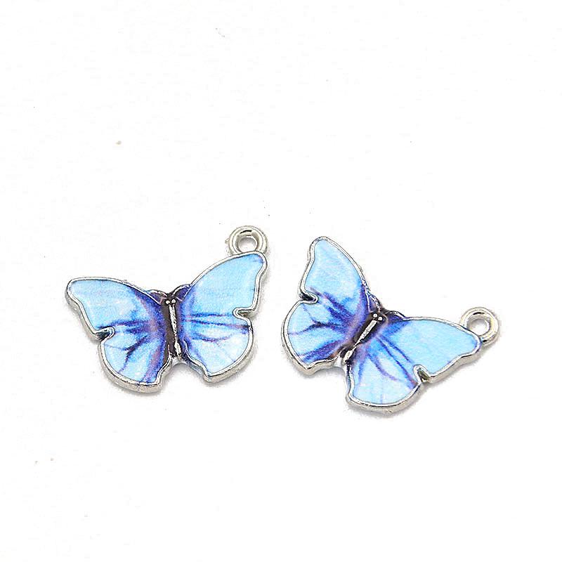 Colorful Enamel Butterfly Pendants - 15 Colors, 2 Styles for DIY Necklaces & Bracelets