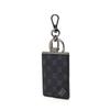 Black Leather Dd Logo Keyring Dbho6e138bk