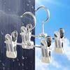 30pcs Double Clip Clothes Drying Hanger Windproof Storage Clips Clothes Clips  Space-Saving