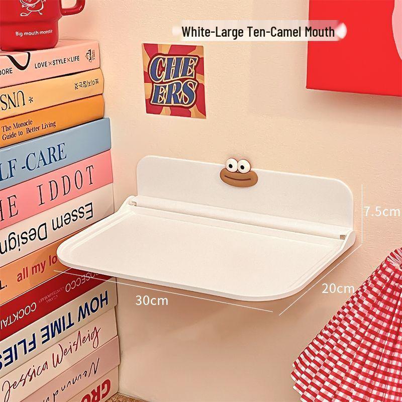 Wall-Mounted Bedside Folding Storage Rack & Phone Holder for Bathroom and Bunk Beds