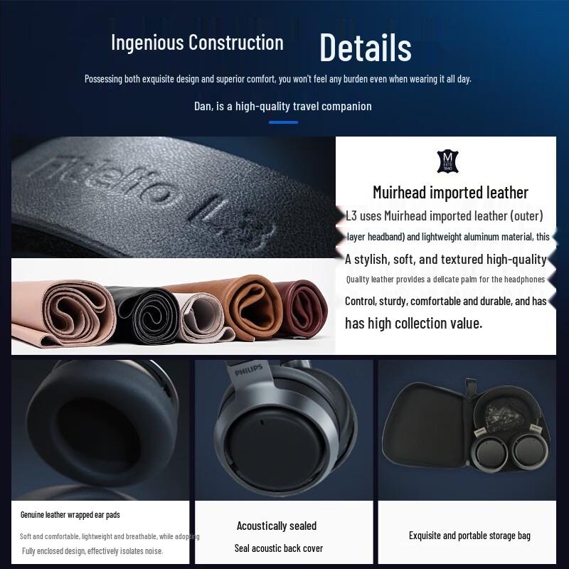 Philips L3 Fidelio Over-ear ANC Bluetooth Headphones