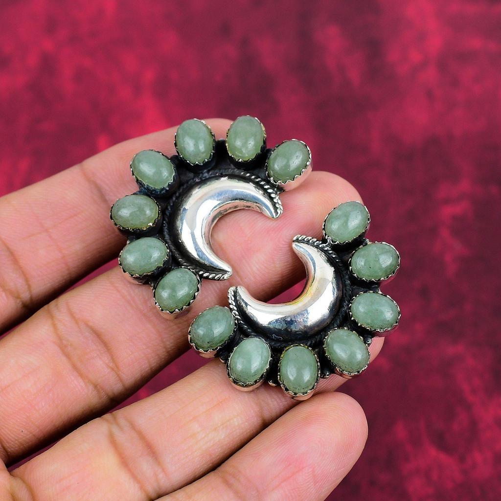 Aquamarin Ohrringe Edelstein Schmuck, 925 Sterling Silber handgefertigte Ohrringe, neuster Design Schmuck