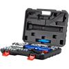 Hydraulic Flaring Tool Kit, 45° Double Flaring Tool, Brake Repair Brake Flaring Tools for 3/16"-1/2", Brake Flare Tool with Tube Cutter and Deburrer,