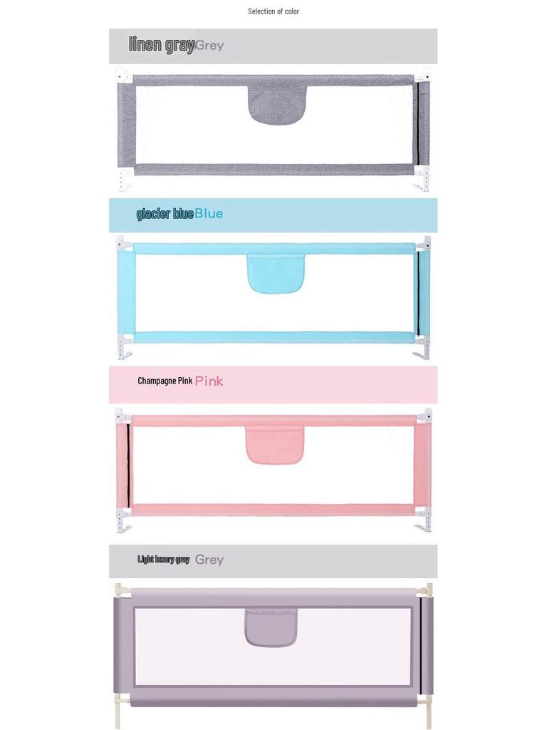 3-Sided Baby Bed Guardrail with Vertical Lifting for Safety & Anti-Collision