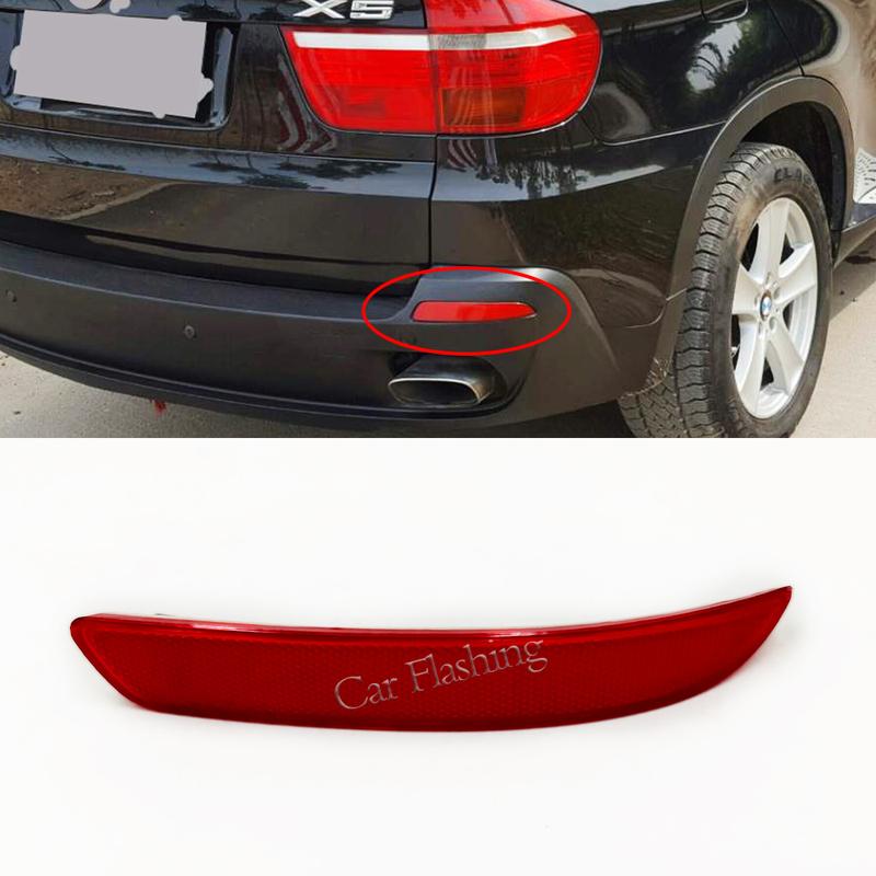 Left/Right Rear Bumper Reflector Fog Warning Light Brake Light Tail Lamp Stop Light Cover For BMW X5 E70 LCI 63217158949