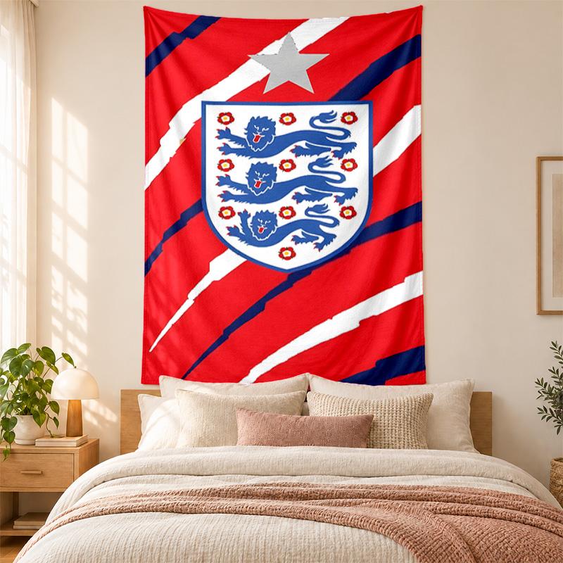 Englische Nationalmannschaft Wandteppich hohe Qualität zur Dekoration von Wohnzimmer Schlafzimmer Studentenwohnheim Wänden ideal als Schlafzimmer Wandkunst oder Weihnachtsgeschenk