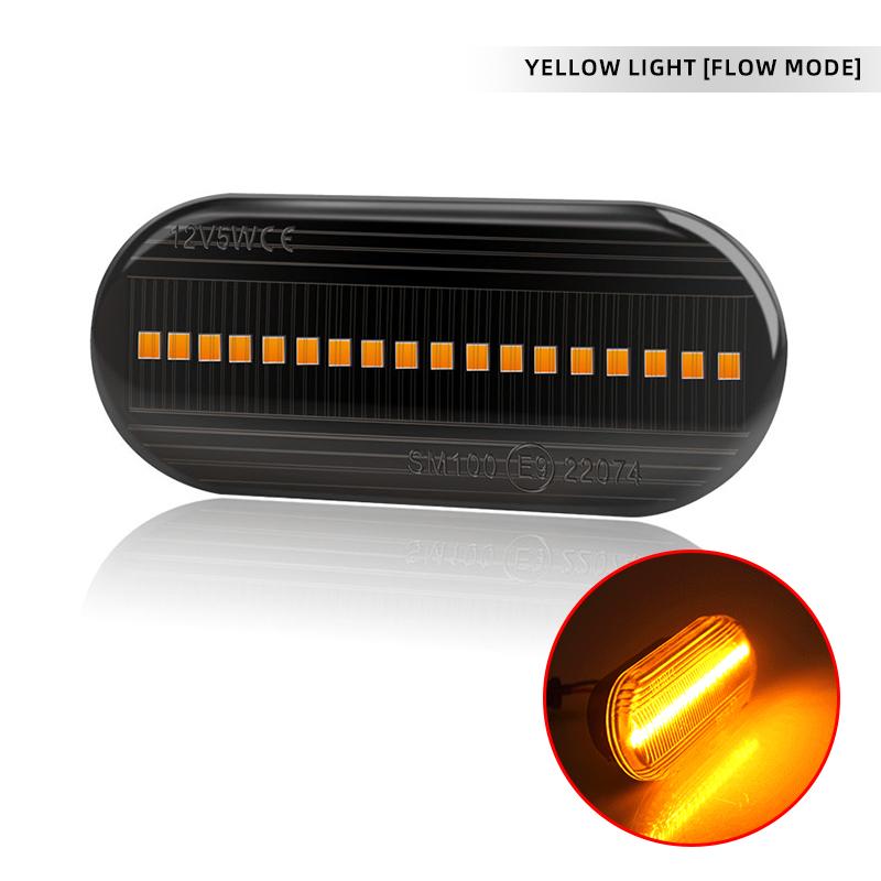 Sequential Smoked Dynamic Flowing Turn Signal LED Side Marker Indicator Light for VW Side Marker Turn Signal Light