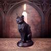 New Halloween Home Decor Gothic Candlestick Black Cat Home Decoration Resin Ornament Desk Crafts Home Decoration Accessories