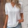 Summer Women's T-shirt Fashion Hollow Short-sleeved Women's Shirt Tops