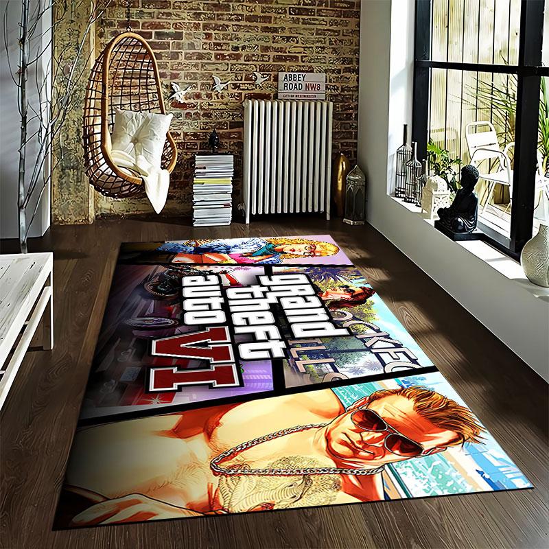 Gaming Art Style Rug Decor Suitable As a Non-slip Mat for the Living Room or Bedroom Sofa