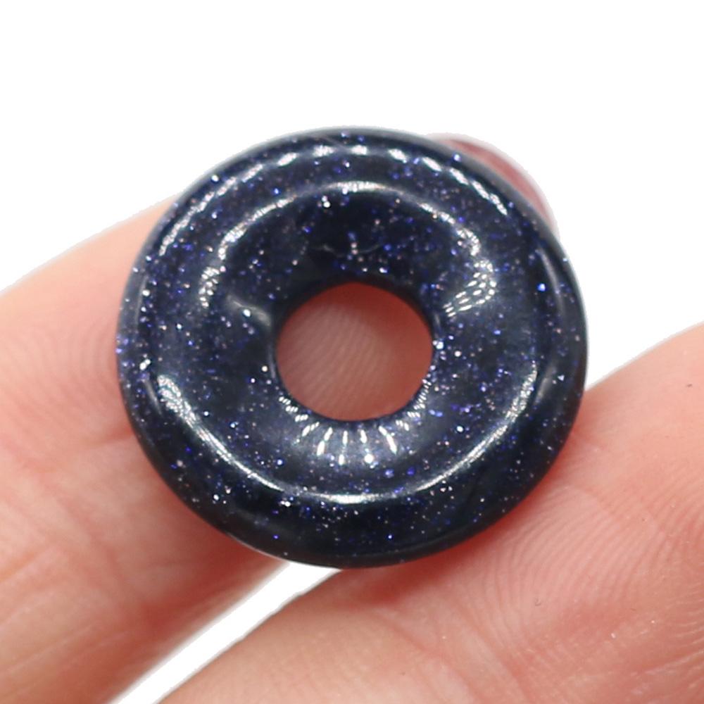 

5 шт. круглих намистин із натурального каменю з великими отворами, лікувальних кристалів, дорогоцінних каменів, розсипних бус для виготовлення ювелірних виробів, намиста своїми руками, аксесуари, 18x18 мм 5pcs/18x18mm