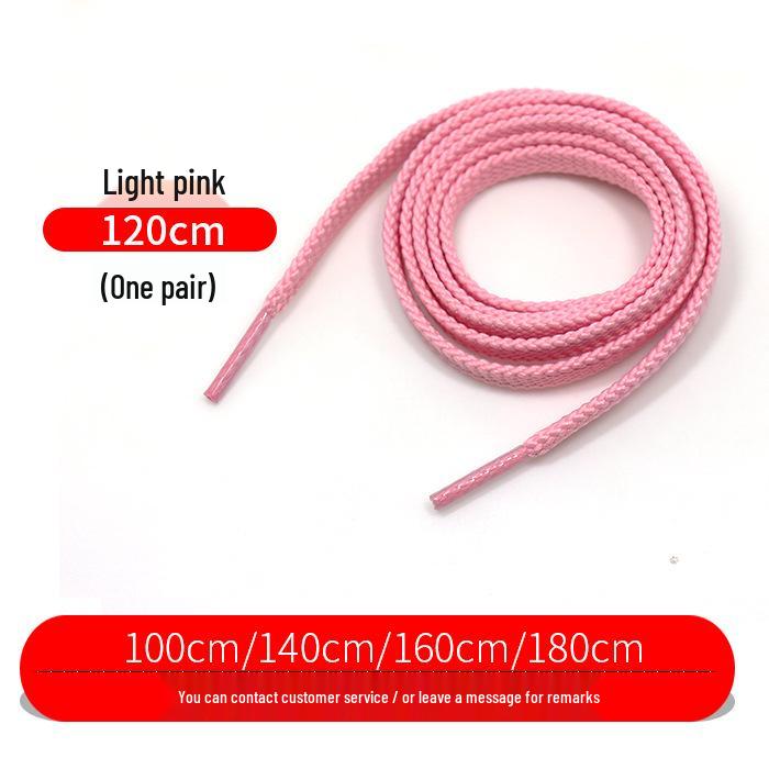 Flat Thickened Sneaker Laces for Casual and Basketball Shoes - In Black, White, and Colorful Designs