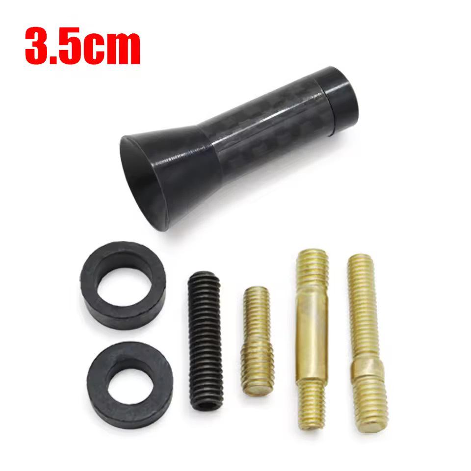 High-Performance Short Car Radio Antenna: Carbon Fiber & Aluminum Design
