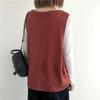 2026 Spring/Autumn Retro Loose Plus Size V-Neck Sleeveless Knit Vest for Women