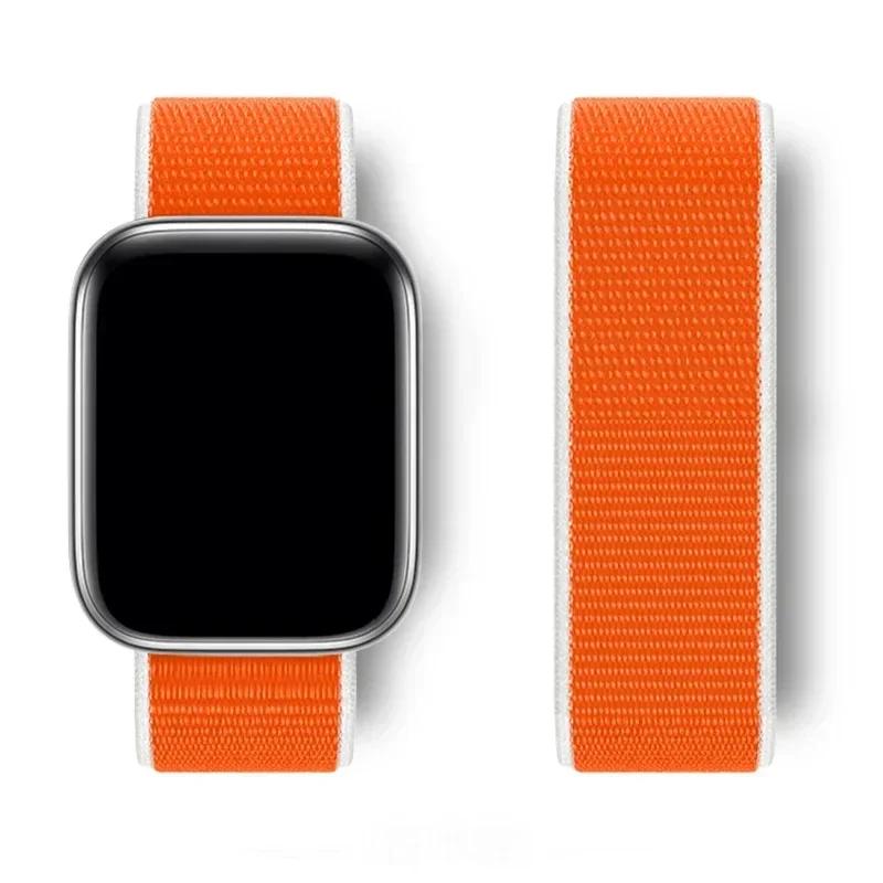 Nylon Band for Apple Watch Strap 49mm 45 41mm 44mm 40mm 42mm 38mm Adjustable Elastic Bracelet iWatch Ultra Series 9 3 4 5 SE 678