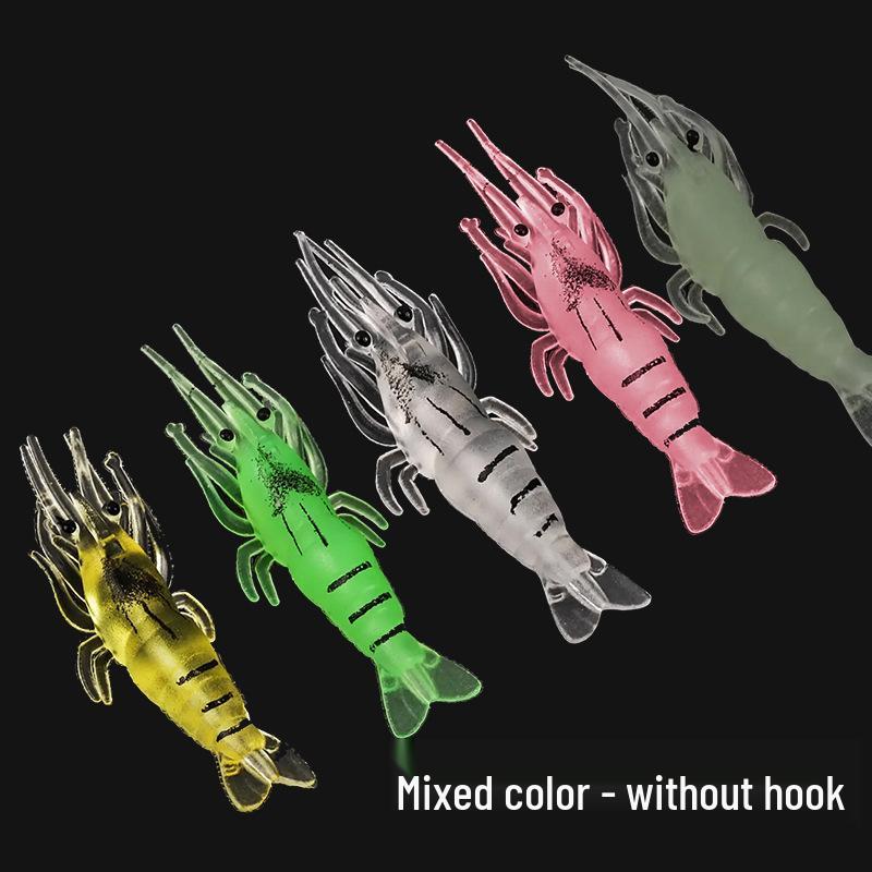Bionic Night Glow Grass Shrimp Soft Lure for Bass and Sea Fishing.