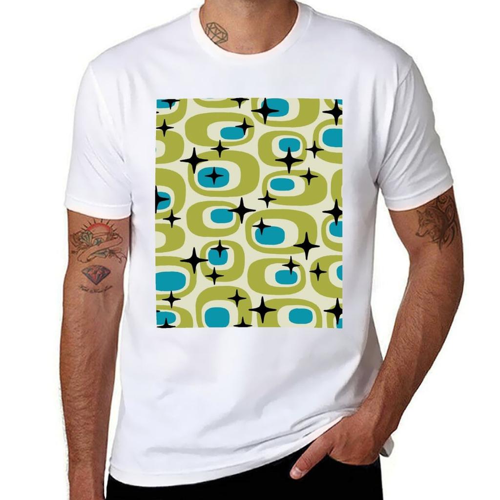 Mid Century Modern Atomic Sparkles 722 Tshirt Large Size Short Sleeve Tshirt