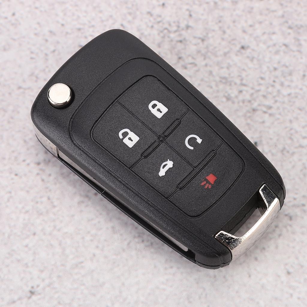 5 Buttons Flip Key Fob Case Shell Cover Replacement Fit for Chevrolet Camaro 2010 2013