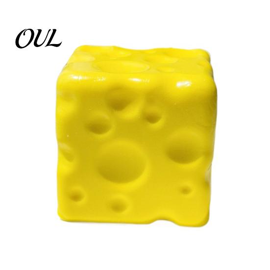 Cheese Shaped Sensory Toy Fake Squeeze Toy, Anxiety Relief Cube Stress Reduction Gadget Slow Rising Pinch Home Office Relaxation Tool Calming Fidget