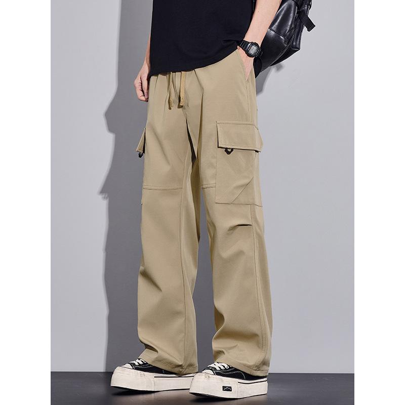 Minger | American trendy brand multi-pocket tooling shock pants men's trend versatile loose straight casual long pants