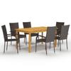 Day and Night - Day and Night 7-piece Brown Garden Dining Set