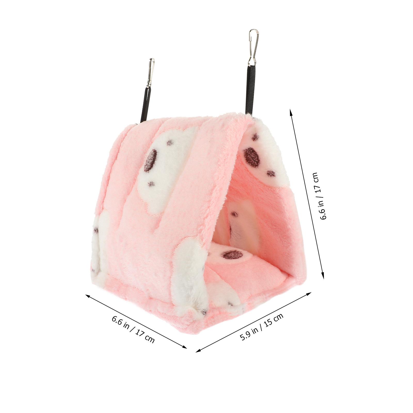Warm Pet Sleeping Nest for Hamster Hedgehog Guinea Pig Chinchilla Squirrel Rabbit Small Animal Cozy Hideout Comfortable Resting розовый