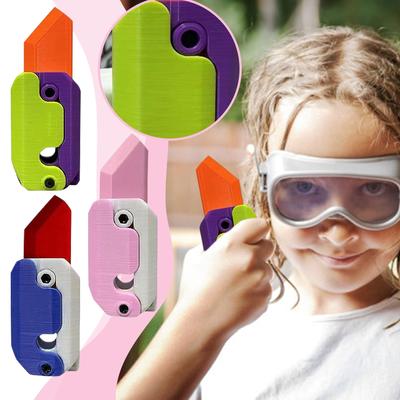 Cuchillo 3D de descompresión, juguete pequeño, impresión 3D, cuchillo de zanahoria