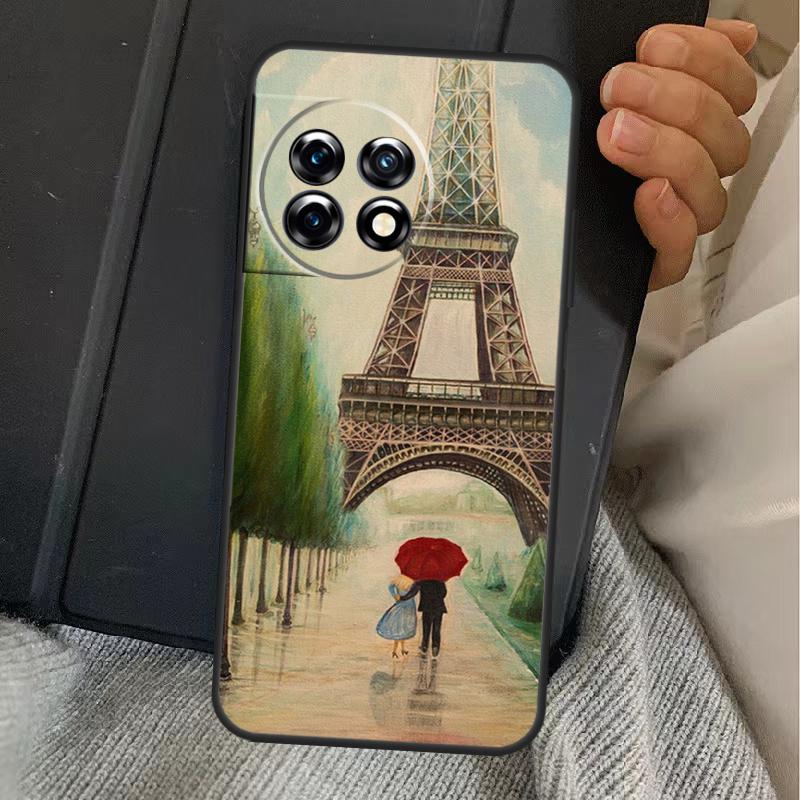 Paris Eiffel Tower Case For OnePlus 13T 10T 8T 10R 12R 13R 15 13 12 11 10 9 Nord CE 5 2 3 4 Lite N20 N30 Cover