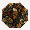 Owl, FloralThemed Automatic Opening and Closing Umbrella - 8 Ribs, Suitable for Leisure and Going Out, Outdoor Accessory, Gothic Style, Fash