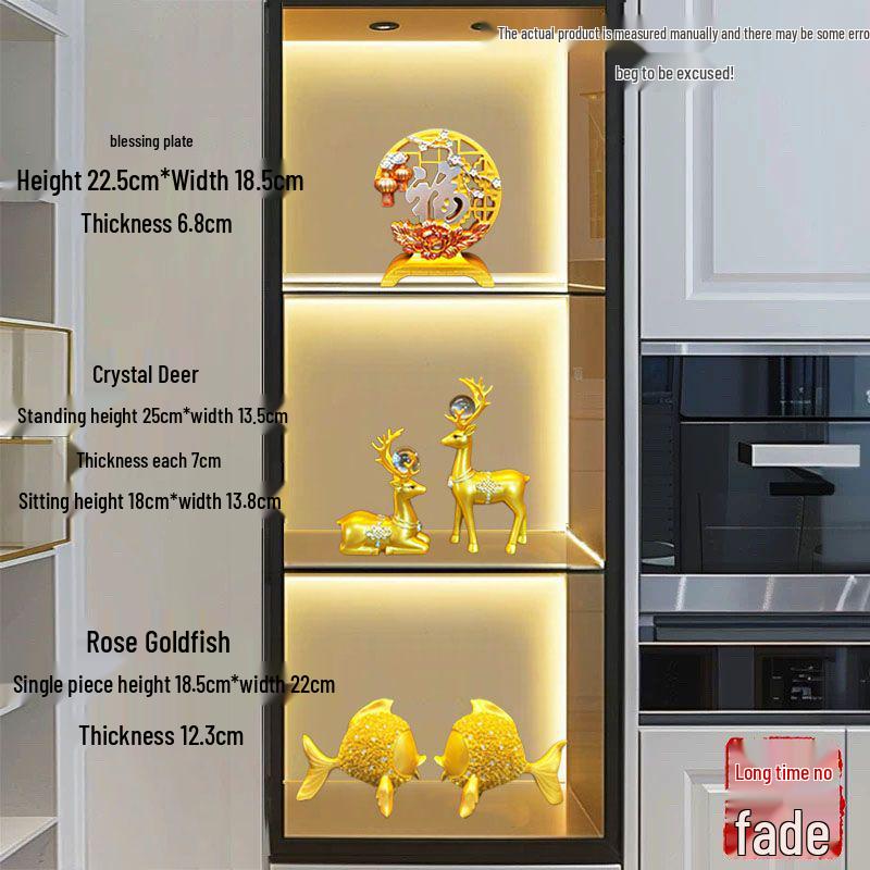 Luxury Wine Cabinet Ornaments for Living Room Entrance Decoration