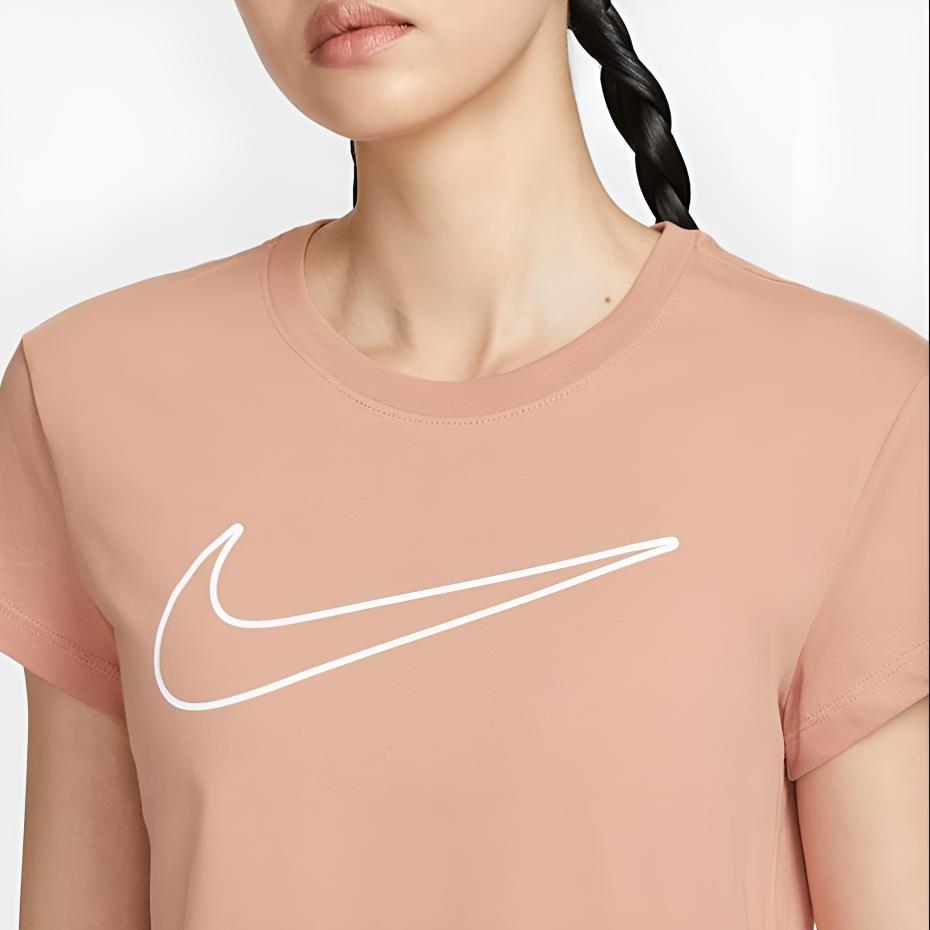 Nike Športové neformálne voľné pletené tričko s krátkym rukávom Dámske topy HV5003-688