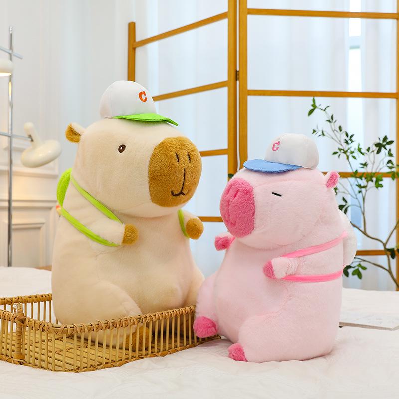 

Large Pink Capybara Sports Plush Toy for Girls 25cm 0.2kg зелений