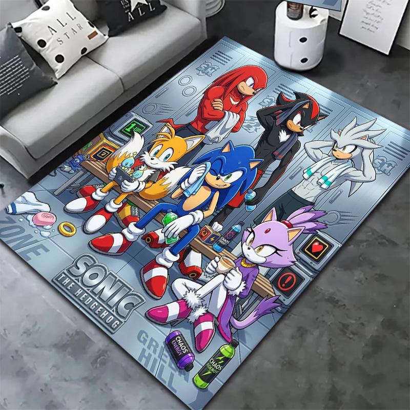 Sonic Hedgehog Carpet Rug For Living Room Bedroom Home Sofa Decoration Kids Play Nonslip Floor Mat
