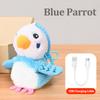 Simulation Electric Parrot Keychain Keyring Bag Keyholder Squawking Moving Wing Bird Animal Pendant Electronic Pets Baby Kid Toy