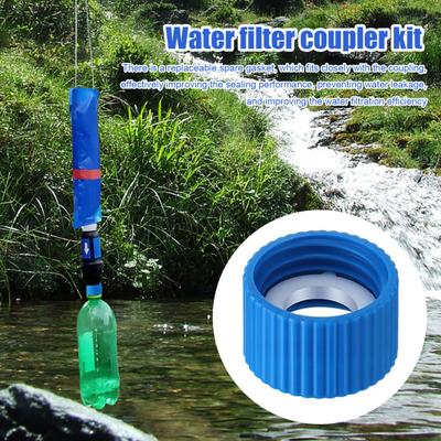 1/2/3/4/5/6 Sets Wasserfilter Kupplungs-Set Wandern Camping 28mm Außengewinde Wasserfilter Standard Plastikflaschen Filtration Reinigungskupplungen