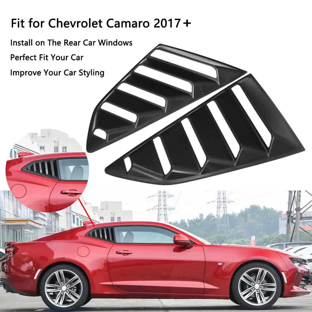 Quarter Window Louver Trim Cover for Chevrolet Camaro 2017-2026 2026 Rear Window Spoiler Panel Car Styling Exterior Accessosries