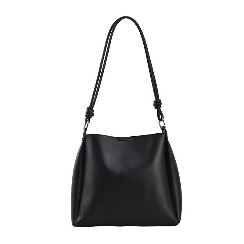 Retro Versatile Women Shoulder Composite Bags Fashi Commuter Ladies Bucket Underarm Bag Pu Leather Female Inner Handbags Tote