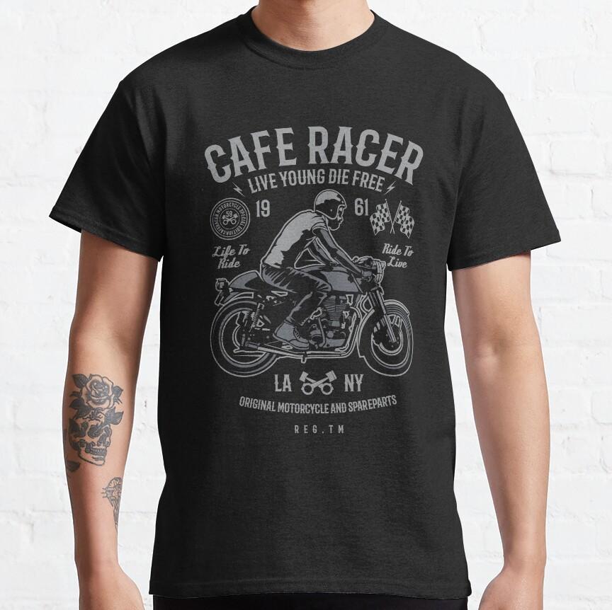 Speed Racer Vintage Classic Motorcycle Racing Genuine Equipment Motor Bike Printed T Shirt 100% Cotton  Plus Size Men's Clothing