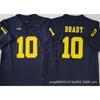 Michigan Wolverines College Football Jersey Mens Cotton Blend Embroidered Team Uniform Rugby Sports Fans