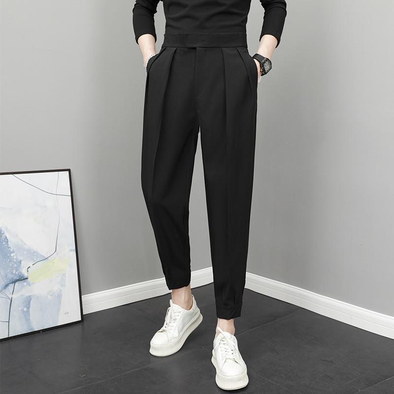 Men Spring Casual Trousers With Stretch Fabric For Daily Wear Youth Fashion