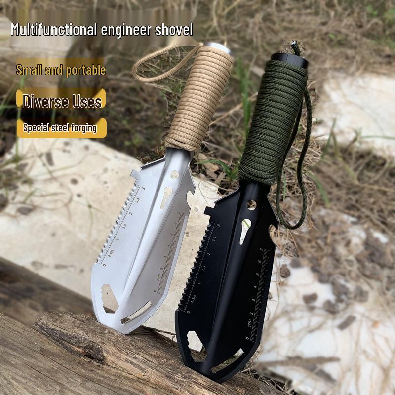 Multifunctional Outdoor Shovel: Camping, Survival, Dig, Cut, Off-road, Fish, Beach, Garden, Bonsai & Military Tool.