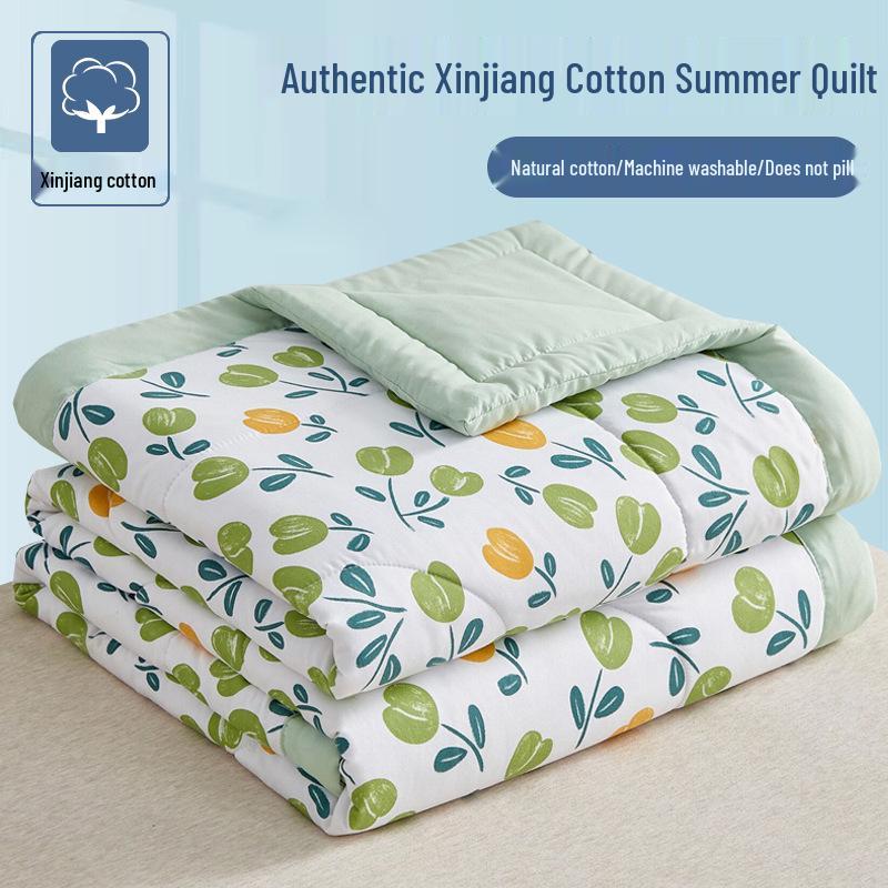 Xinjiang Cotton Summer Air Conditioning Quilt, Machine Washable Thin Quilt for Dormitory, Ideal for Students