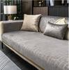 Luxury Embroidery Velvet Sofa Cover for Living Room, Non-Slip, Stamping Stripes, Cushion Mat, Sofa Towel, Home Couch Decor