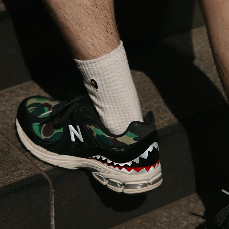 New Balance Bape X 2002R 'Apes Together Strong   Black Camo' Sneakers M2002RBF