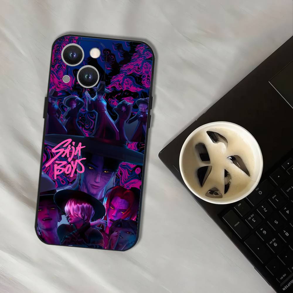 D-Demon H-Hunters-S KPop Phone Case For iPhone 16,15,14,13,12,11,Pro,XS,Max,XR,Plus,E,SE4,Mini Black Soft Cover