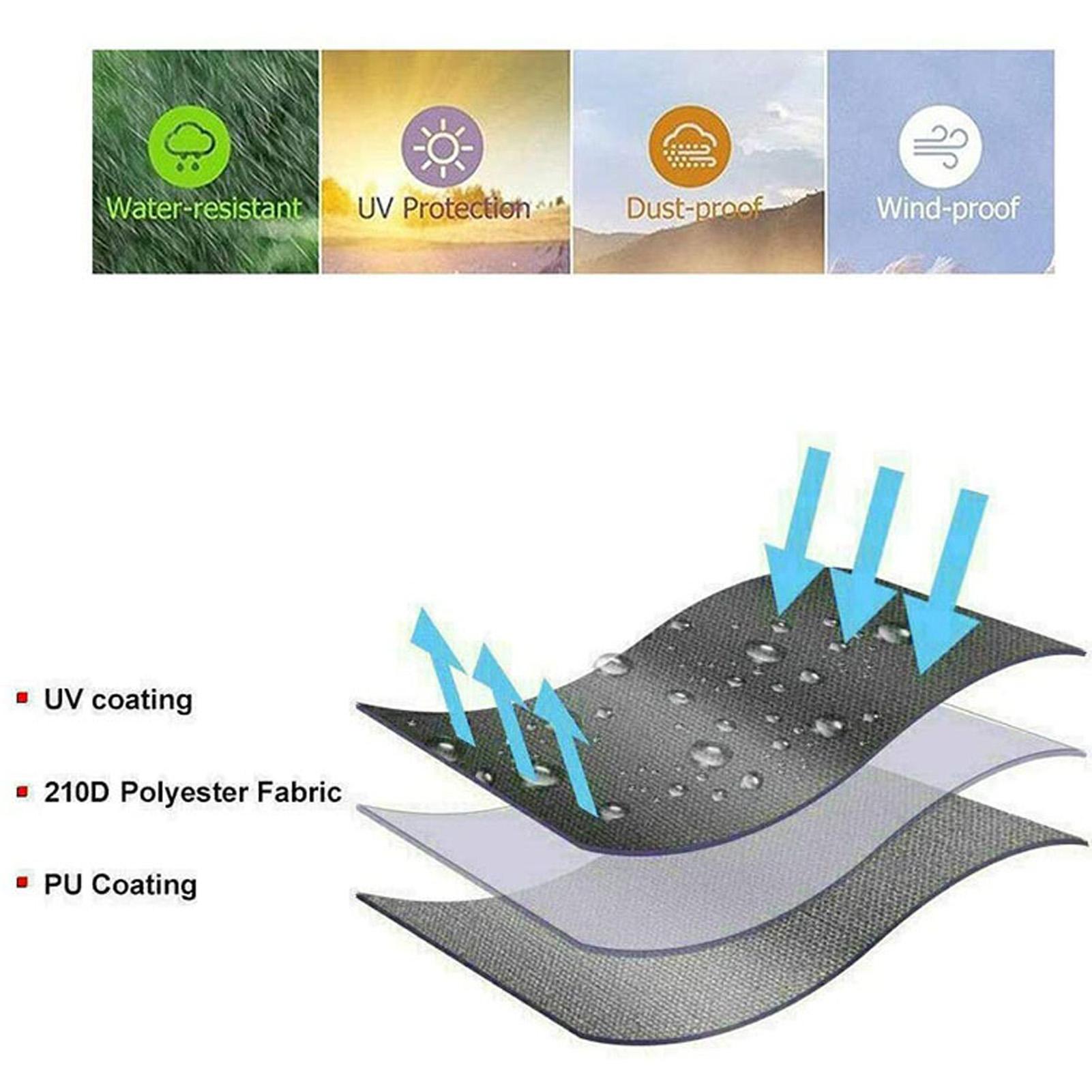 

Чехол для полевой косилки Водонепроницаемый Пыленепроницаемый Защитный из ткани Оксфорд для Сада на Открытом Воздухе Садового Трактора